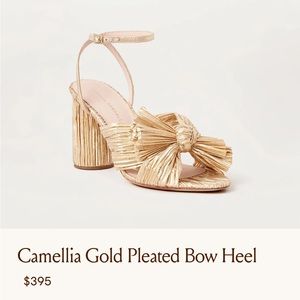 Loeffler Randall Gold Lame Heels Size 10